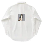 ドットドッグのドット絵の犬 ワークシャツ