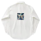KEIZOKUの可愛らしい天使のシロクマのイラストグッズ ワークシャツ