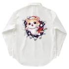 飛び出す！アニマルショップの飛び出す猫クリスマスver Work Shirt