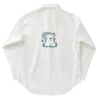Blue: ユニークな雑貨の宝庫の癒やし効果抜群の白熊ちゃん ワークシャツ