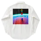 でおきしりぼ子の実験室のParticles‘ World(AI -Aided Design)-Square Pics Work Shirt