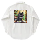 yoiyononakaの図書室の黒猫02 Work Shirt