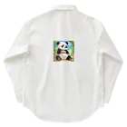 動物大好き＠たつまるの腹巻パンダ ワークシャツ