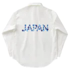 junichi-goodsのバルーン文字「JAPAN」（青色系） Work Shirt