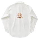 Tokyo_Doodleのもふもふアプリコット　トイプードル　たべる ワークシャツ