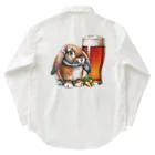 bottaの可愛いウサギ(垂れ耳ビール)カラー03 ワークシャツ