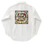 alphabet stained glassのstained glass B ワークシャツ