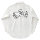 ファンシーTシャツ屋のJeep イラスト ライン画 Work Shirt