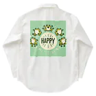 カエルグッズのHAPPYカエル5匹 Work Shirt