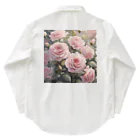 okierazaのペールピンクのバラの花束 Work Shirt