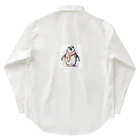 hakumenhonの春を迎えるペンギン ワークシャツ