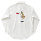 猫とカエルのらくがき帳のフリスビーコーギー ワークシャツ