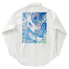 【抽象画】melty moon【フルイドアート】のデカルコマニーI ワークシャツ