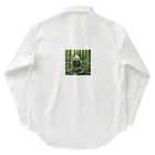 kyuhaiの竹藪にたたずむパンダ ワークシャツ