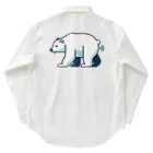 おもしろいTシャツ屋さんのホッキョクグマ　北極熊 ワークシャツ