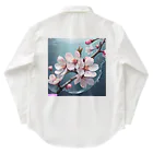 Navel Sky AIの水に咲く桜 ワークシャツ