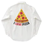 お絵かき屋さんのピザ（I LOVE PIZZA） ワークシャツ