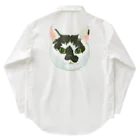 segasworksのねこさんのお顔（白黒ねこ） Work Shirt