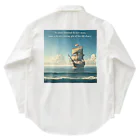 M Y (Yoshida Masaru)の新しい海へ舵を切るには、古い岸を見失う勇気が必要だ。 ワークシャツ