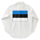 お絵かき屋さんのエストニアの国旗 ワークシャツ