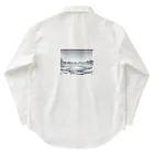 aICreationのモノクロの雪景色 ワークシャツ
