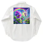 かるるんショップのアヤメと虹と妖精と Work Shirt