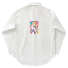 no_mi_Ke08のカラフルな猫耳の女の子のキャラクター ワークシャツ