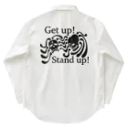 『NG （Niche・Gate）』ニッチゲート-- IN SUZURIのGet Up! Stand Up!(黒) Work Shirt