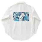 as -AIイラスト- の青いヘッドホン Work Shirt