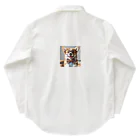arakawork-01の物知りシリーズ　コーギー犬 ワークシャツ