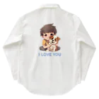 AwagoModeのI LOVE YOU(Dog&Boy) (39) ワークシャツ