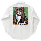 Ppit8のどっしりかまえる猫ちゃん Work Shirt