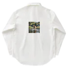 kokin0の水辺を走る犬 dog runnning on the water Work Shirt