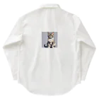 ドット絵ネコの座っている猫 Work Shirt