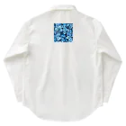 オンラインショップイエローリーフの水色小さな花 Work Shirt