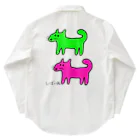 柴犬しばわんこhana873のしばいぬさんたち(ピンクと黄緑)柴犬さんたち Work Shirt