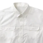 エダマメトイチのトリオ ザ ストライプ pompon-A 大 ワークシャツ