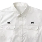 Teatime ティータイムの黒猫は見ていた　ねこ Work Shirt