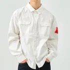 LalaHangeulのメンダコさんドットバージョン Work Shirt