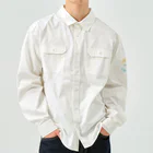 antcafe Kawaguchiのantcafeワークシャツ（ホワイト・ベージュ） ワークシャツ
