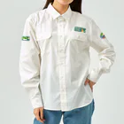 もふもふ♡けもっ娘村　(摩耶夕湖)の『釣り吉お稲荷ちゃん🎣🦊』C Work Shirt