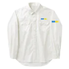 サトオのウクライナ国旗カラー青・黄　上下ライン Work Shirt