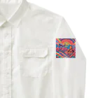 彩虎TigdolのPsychedelic history mix 3 Work Shirt