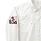 ポッキー大好きマッチョにゃんのマッチョにゃん Work Shirt