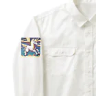 AI画像作って遊ぼうのドット絵ユニコーン Work Shirt