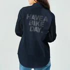 HAVE A BIKE DAY. ＠ SUZURIのHABDワークシャツ(Dark navy) ワークシャツ