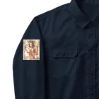 キキとココからのアールヌーボーの女神と戯れる天使たち Work Shirt