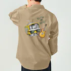 Train Kids! SOUVENIR SHOPの黄色い電車 「 音楽大好き ! 」 Work Shirt