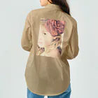 poppy22のセピアなフラワーガール ワークシャツ
