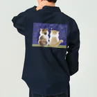 coeur.yu（クードットユー）の猫と星空 Work Shirt